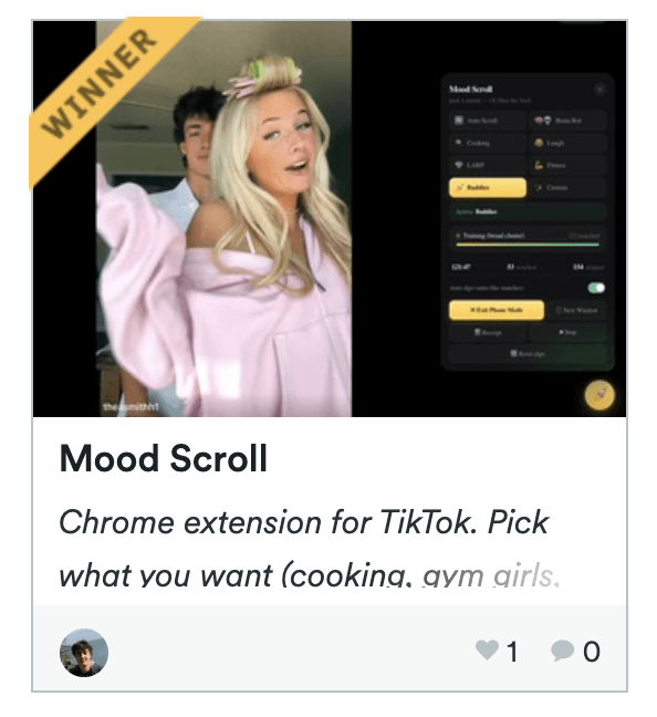 Mood Scroll — hackathon winner submission